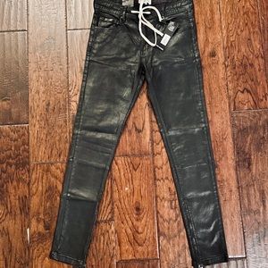 Hyper Denim Black Wax Stacked Zipper Denim Jean 32